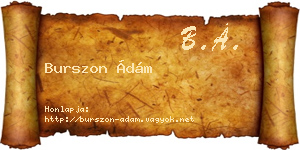 Burszon Ádám névjegykártya